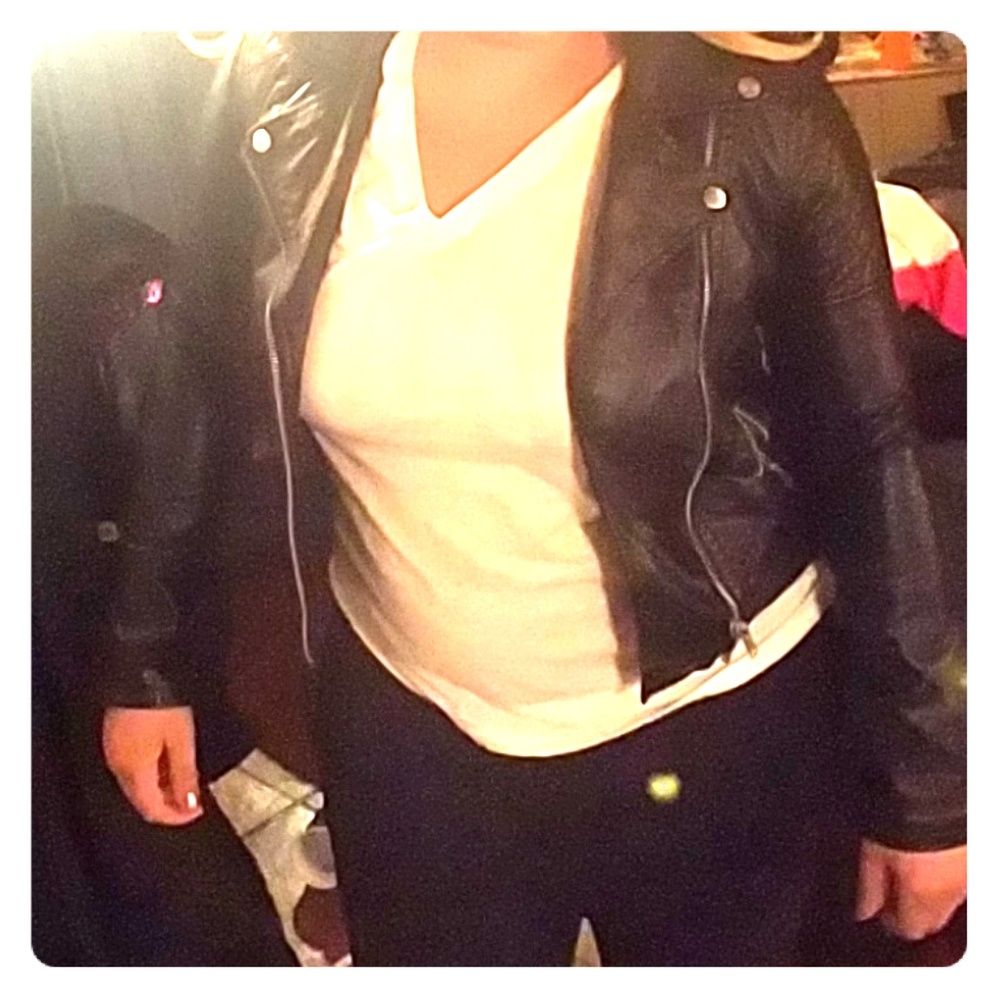 Faux Leather Moto Jacket